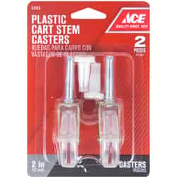 Ace 2 in. Dia. Swivel Plastic Caster 60 lb. 2 pk