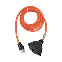 Ace Indoor and Outdoor Orange Triple Outlet Cord 14/3 SJTW 25 ft. L