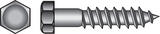 Hillman 5/16 in. x 3-1/2 in. L Hex Stainless Steel Lag Screw 25 pk