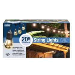 FEIT Electric Clear Decorative String Light Set Clear 20 ft. 10 lights Incandescent