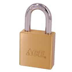 Ace 1-3/4 in. W x 3/4 in. L x 2-3/16 in. H Brass Double Ball Locking Padlock 1 pk