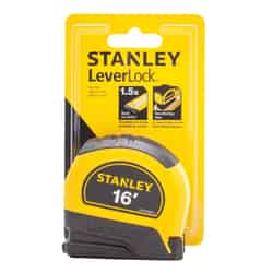 Stanley LeverLock 16 ft. L x 0.75 in. W Tape Rule Yellow 1 pk