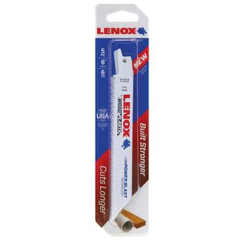 Lenox 6 in. L x 3/4 in. W Bi-Metal Reciprocating Saw Blade 5 pk 6 TPI