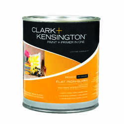 Clark+Kensington Flat Acrylic Latex 1 qt. Paint and Primer Designer White