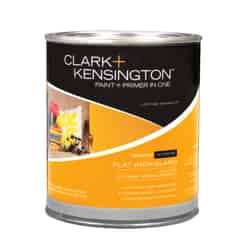 Clark+Kensington Flat Acrylic Latex 1 qt. Paint and Primer Designer White