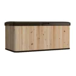 Suncast Hybrid Wood 24-1/4 in. H x 54-1/8 in. W x 27.5 in. D Brown Deck Box