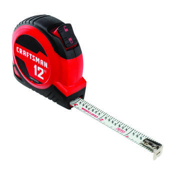 Craftsman 12 ft. L x 0.63 in. W Tape Measure Black 1 pk