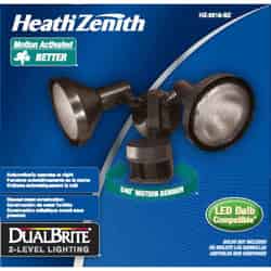 Heath Zenith Motion-Sensing Hardwired LED Bronze Security Wall Light