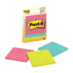 Post-It 3 in. W x 3 in. L Assorted Sticky Notes 3 pad
