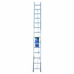 Werner 28 ft. H X 17.38 in. W Aluminum Extension Ladder Type 1 250 lb