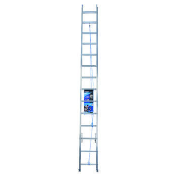 Werner 28 ft. H X 17.38 in. W Aluminum Extension Ladder Type 1 250 lb