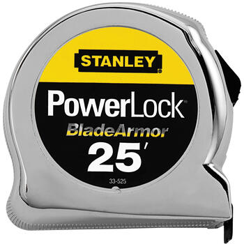 Stanley PowerLock 1 in. W x 25 ft. L Tape Measure 1 pk Yellow