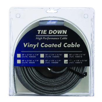 Tie Down Engineering Vinyl Coated Galvanized Steel 1/8 in. Dia. x 100 ft. L Aircraft Cable