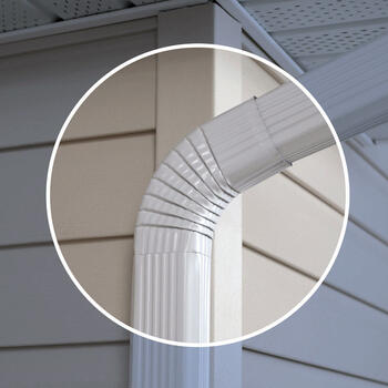 Amerimax 2 in. H X 3 in. W X 3 in. L White Aluminum B Gutter Elbow