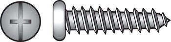 HILLMAN 2 in. L x 10 Phillips/Slotted Pan Head Steel Sheet Metal Screws 100 per box Zinc-Plate