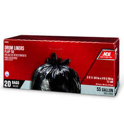 Ace 55 gal. Drum Liner Flap Tie 20 pk