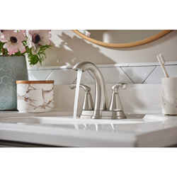 Moen Tiffin Tiffin Chrome Two-Handle Bathroom Faucet 4 in.
