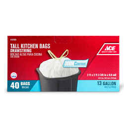 Ace Odor Control 13 gal. Tall Kitchen Bags Drawstring 40 pk