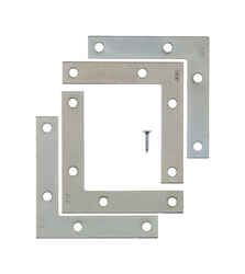 Ace 4 in. H x 4..75 in. W x 4 in. D Zinc Flat Corner Brace