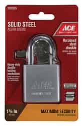 Ace 1-13/16 in. H x 3/4 in. L x 1-3/4 in. W Steel Double Locking Padlock 1 pk