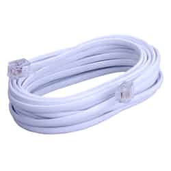 Monster Cable 2 ft. L White Modular Telephone Line Cable