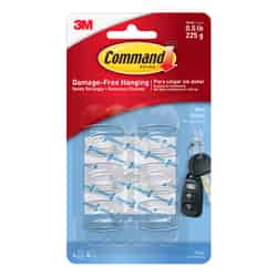 3M Command Mini Plastic 11/8 in. L 6 pk Hook