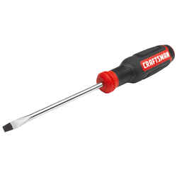 Craftsman 4 in. Slotted 3/16 in. Screwdriver Steel Black/Red 1 pc.