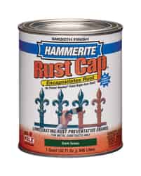 Hammerite Rust Cap Indoor and Outdoor Smooth Dark Green Alkyd-Based Metal Paint 1 qt