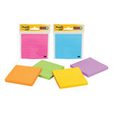 Post-It 4 in. W x 4 in. L Assorted Sticky Notes 1 pad