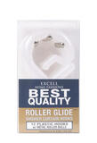 Excell Frosted Plastic Roller Glide Shower Curtain Rings 12 pk White