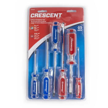 Crescent Assorted Assorted Screwdriver Metal Assorted 6 pc.