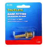 Tru-Flate Brass Barb Hose Fitting 1/4 Male 1 1 pc