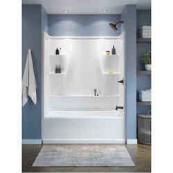 Delta Bathing System Classic 18 in. H x 60 in. W x 32 in. L White Acrylic Right Hand Rectangula