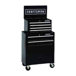 Craftsman 26.5 in. 14 in. D x 44.25 in. H Steel Rolling Tool Cabinet 6 drawer Black