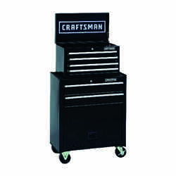 Craftsman 26.5 in. 14 in. D x 44.25 in. H Steel Rolling Tool Cabinet 6 drawer Black