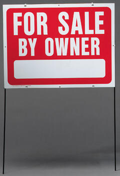 Hy-Ko English For Sale by Owner 18 in. H x 24 in. W Sign Plastic