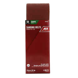 Ace 21 in. L x 3 in. W Aluminum Oxide Sanding Belt 50 Grit Coarse 5 pk