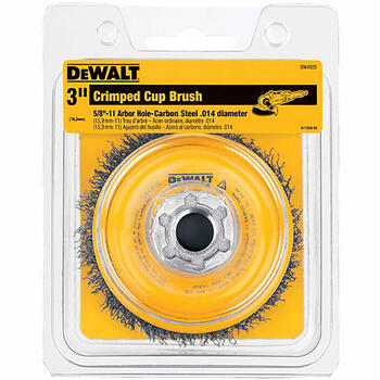 DeWalt 3 in. D X 5/8-11 in. S Carbon Steel Cup Brush 14000 rpm 1 pc