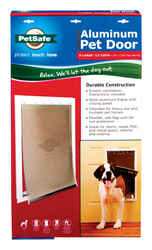 Petsafe Pet Door Extra-Large For Pets from 120-220 lb. 13-5/8 in. x 23 in. White Aluminum