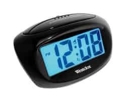Westclox 1 in. Black Alarm Clock Digital