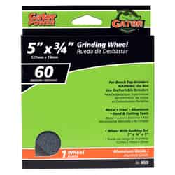 Gator 5 in. Dia. x 1 in. x 3/4 in. thick Aluminum Oxide Grinding Wheel 1 pc. 4965 rpm