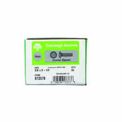 HILLMAN 3/8 Dia. x 2-1/2 in. L Hot Dipped Galvanized Steel Carriage Bolt 50 pk