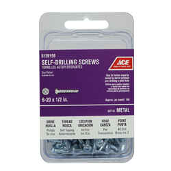 Ace 6 Sizes x 1/2 in. L Phillips Pan Head Zinc-Plated Steel Self- Drilling Screws