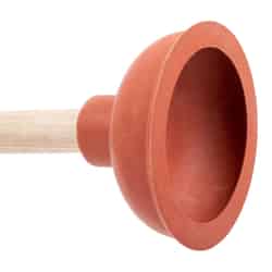 LDR 8 in. L x 4 in. Dia. Plunger with Wooden Handle