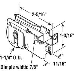 Prime-Line 1-1/4 in. D X 3/8 in. L Steel Roller Assembly 1 pk