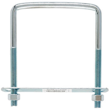 Hampton 3/8 in. x 4 in. W x 5 in. L Coarse Zinc-Plated Steel Square Bend U Bolt
