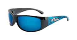 Piranha U.S. Biker Black/Blue Sunglasses