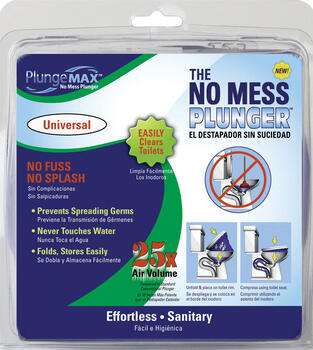 PF WaterWorks PlungeMAX No Handle in. L x 24 in. Dia. Toilet Plunger