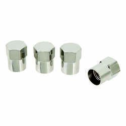 Slime Chrome Valve Caps Silver