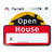 Hy-Ko English Open House 24 in. W x 20 in. H Plastic Sign